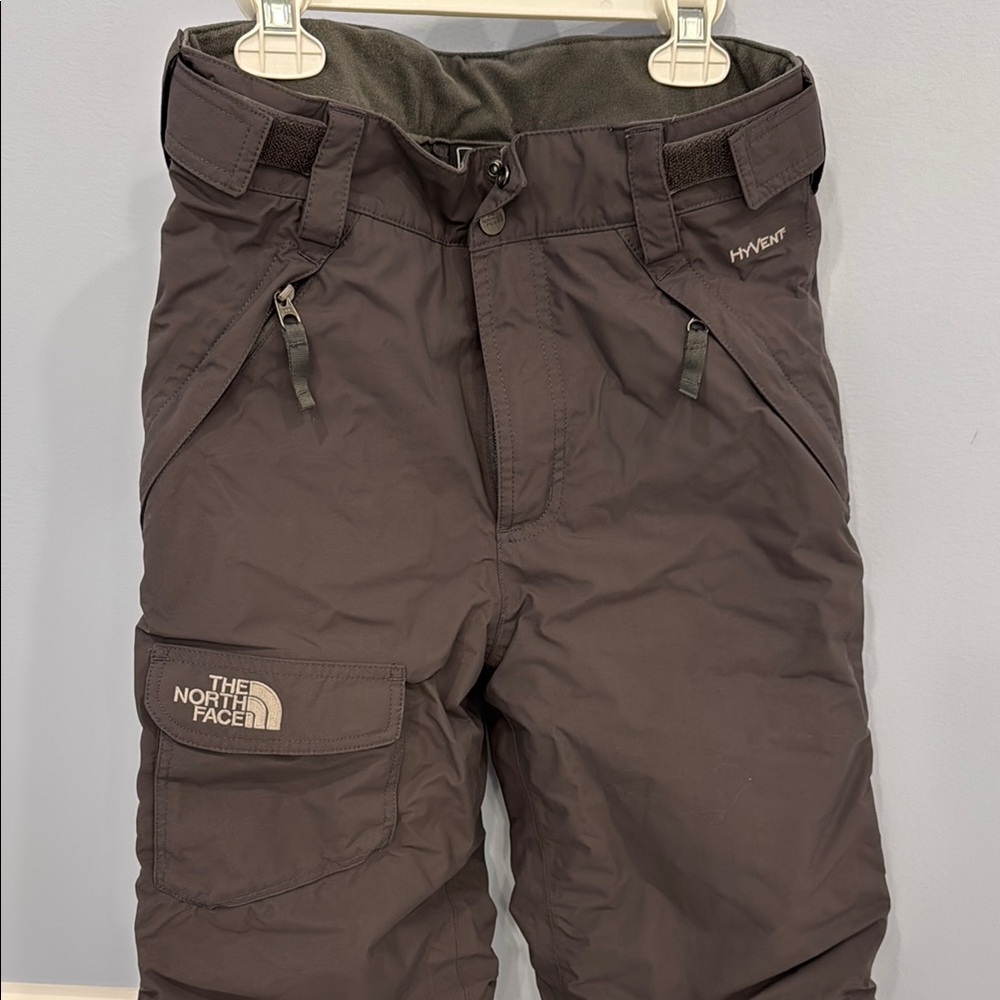 The North Face Gray snow ski pants  with Adjustable Waistband and Durable Fabric